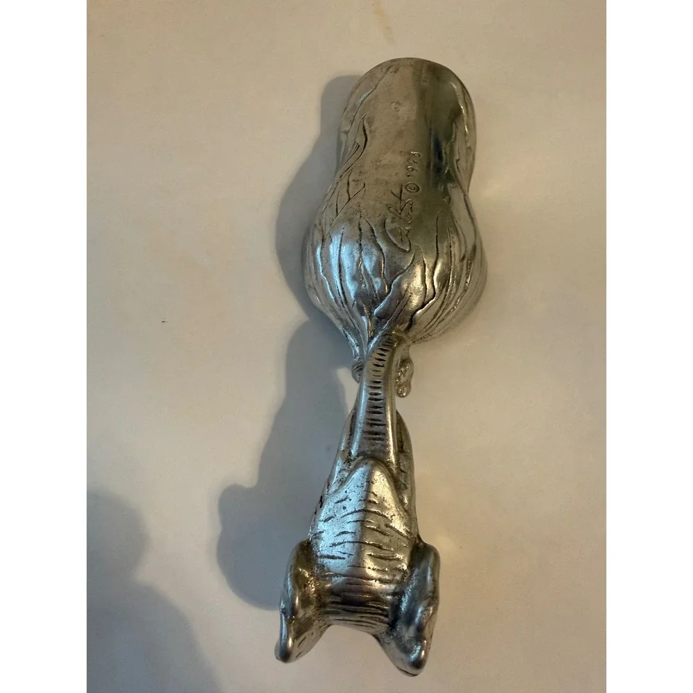 Arthur Court 1998 Elephant Handle‎ Nut Candy Scoop Silver Aluminum Figural 7.5